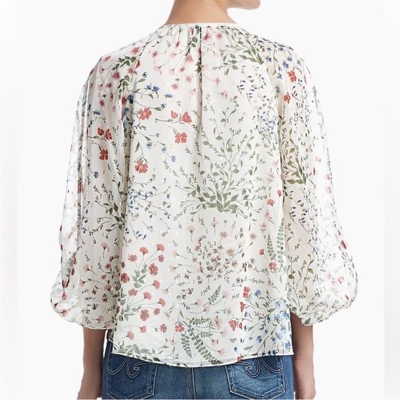 Joie Floral Blouse with Drawstring Detail - Picture 2 of 3